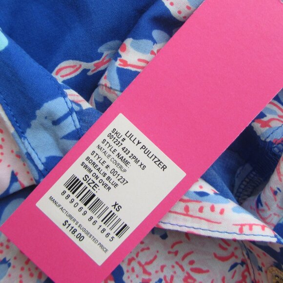 Lilly Pulitzer Natalie Shirtdress Swimsuit Cover-Up Size XS NWT - Picture 3 of 5